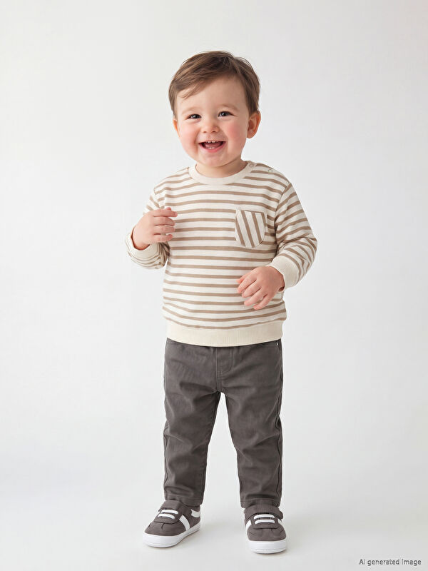 LCW baby Erkek Bebek Sweatshirt ve Jean Pantolon