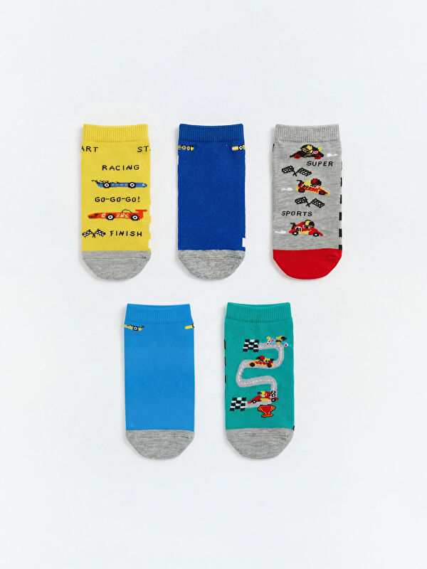 LCW Kids Patterned Boys' Trainer Socks 5 Pack