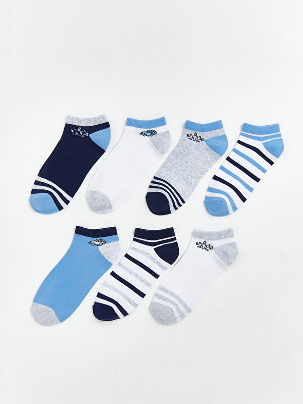LCW Kids Patterned Boys' Trainer Socks 7 Pack