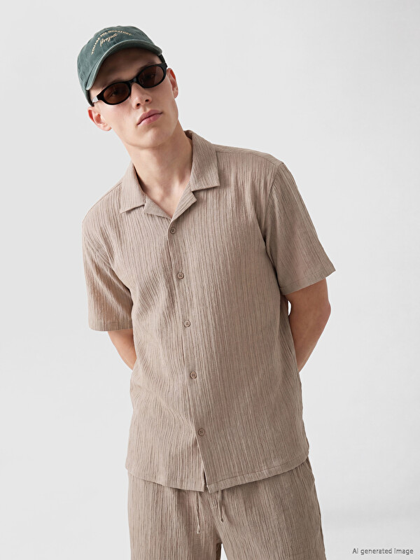 XSIDE Regular Fit Resort Yaka Erkek Gömlek