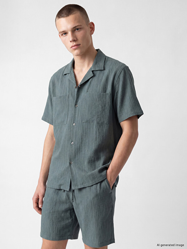 XSIDE Regular Fit Resort Collar Men's Shirt