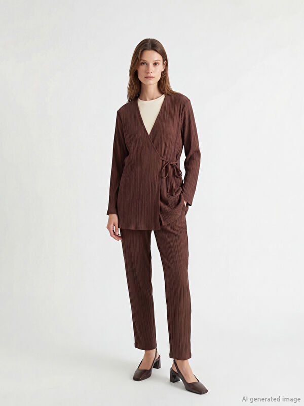 LCW Modest بنطلون نسائي مزخرف بخصر مطاطي