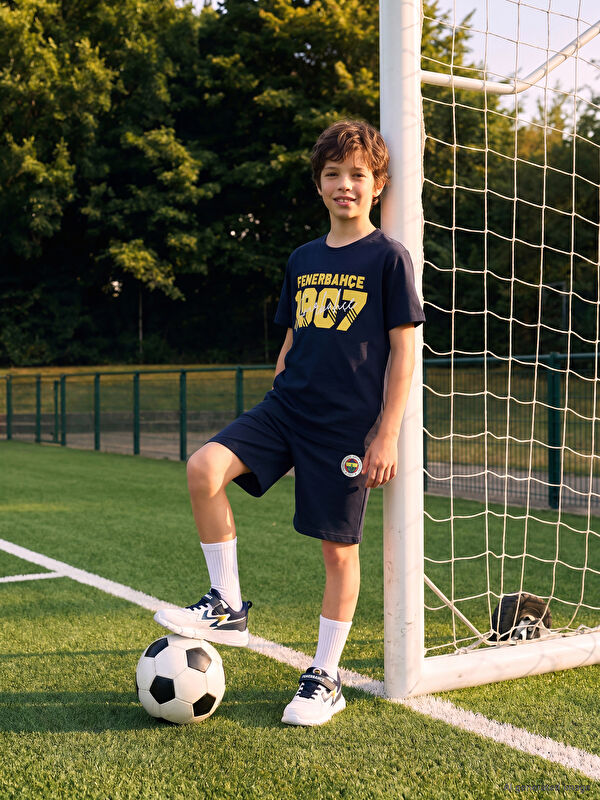 LCW Kids Fenerbahçe Baskılı Erkek Çocuk Şortlu Takım
