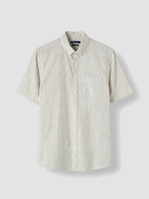 LCWAIKIKI Classic Regular Fit Çizgili Erkek Gömlek