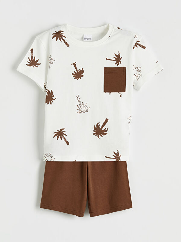 LCW Kids Baskılı Erkek Çocuk Şortlu Pijama Takımı	