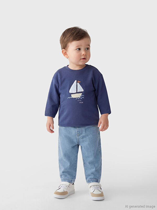 LCW baby سێتی سوێت‌شێرت و پانتۆڵی منداڵی کوڕ چاپکراو