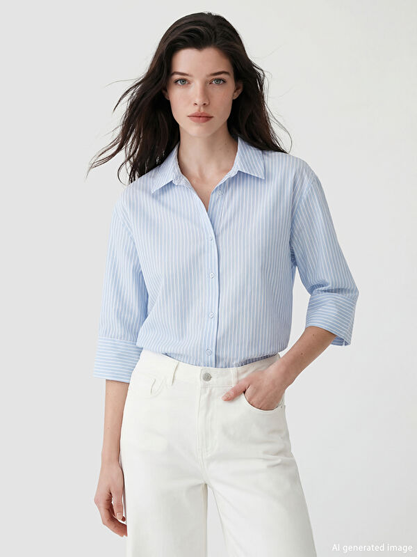 LCW Comfort Striped Women's Shirt