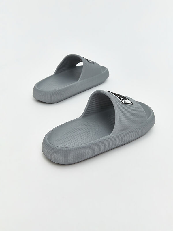 Tek Bantlı Baskılı Erkek Terlik - Görsel 6