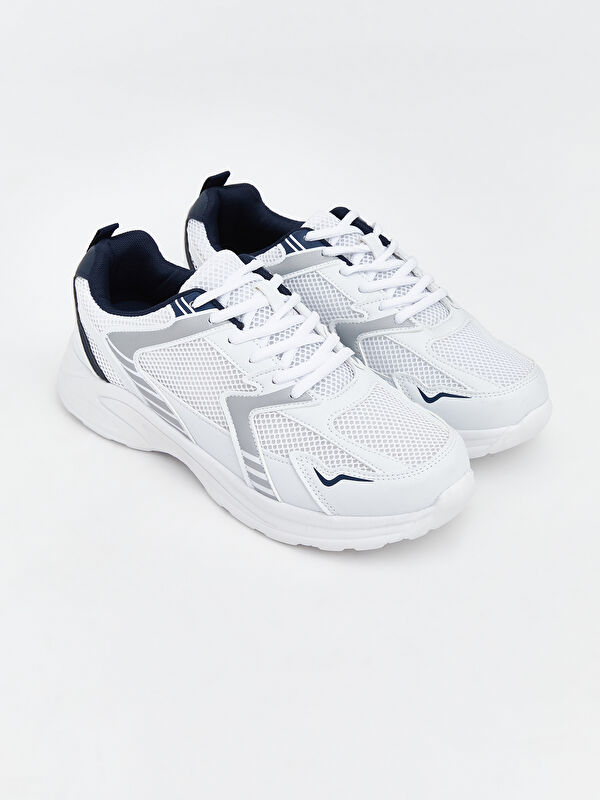 LCW STEPS Men's Lace-Up Sneakers with Mesh Detailing