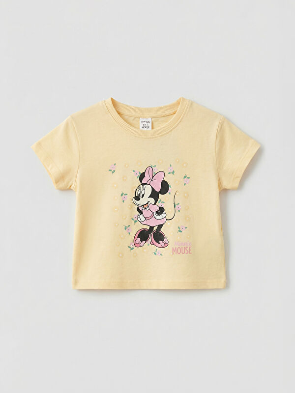 LCW baby Minnie Mouse Baskılı Kız Bebek Tişört