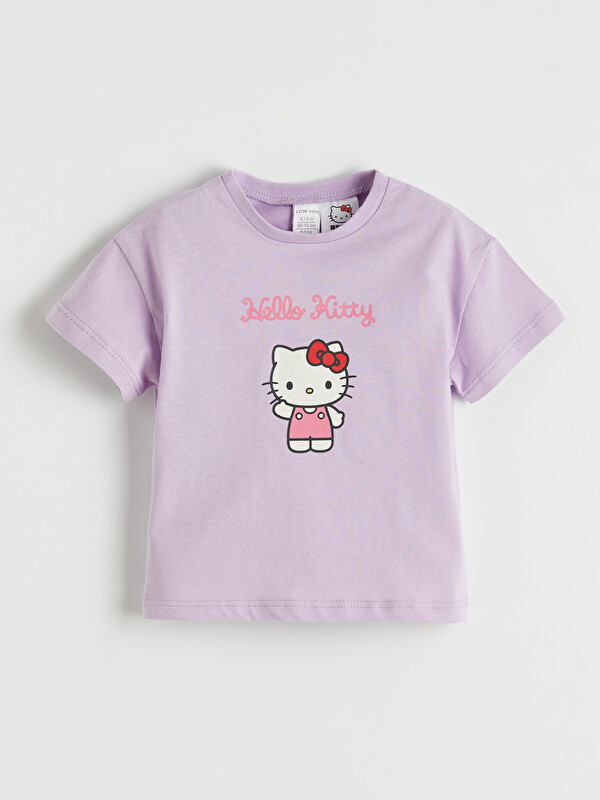 LCW baby Hello Kitty Baskılı Kız Bebek Tişört