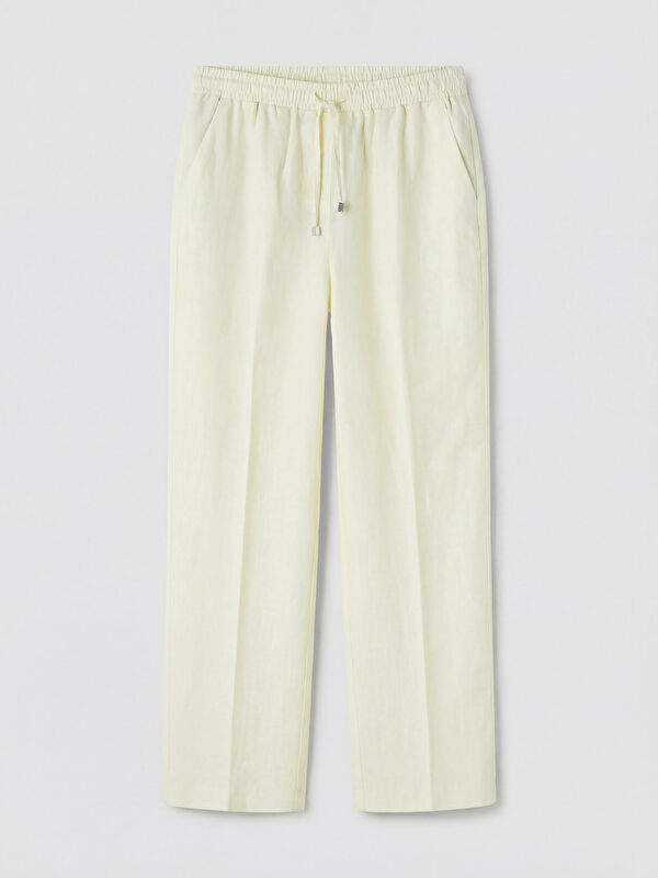 XSIDE Elastic Waist Linen Women's Trousers