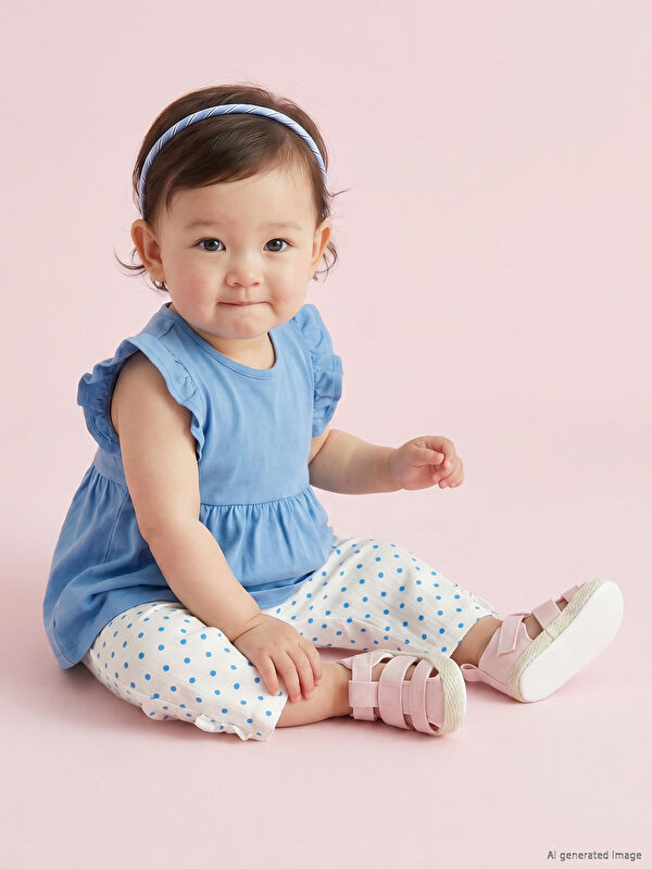 LCW baby Puantiyeli Kız Bebek Takım