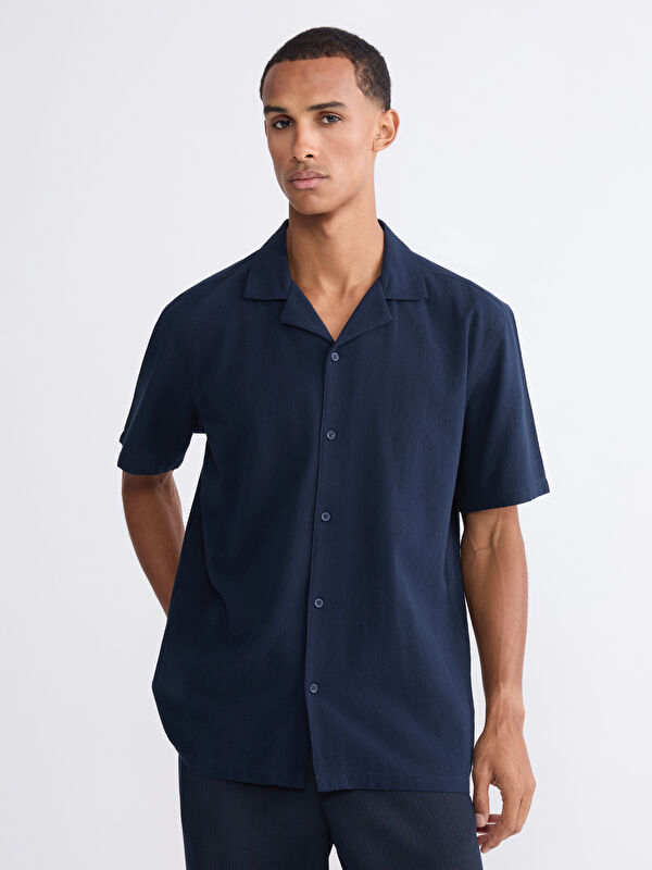 LCW Vision Regular Fit Camp Collar Men's Shirt