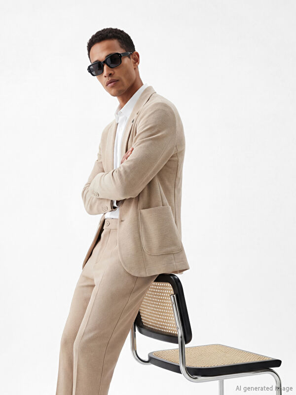 LCW Vision Dar Kalıp Erkek Blazer Ceket