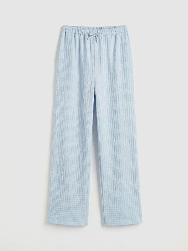 LCW Kids Wide Leg Textured Girls' Pants