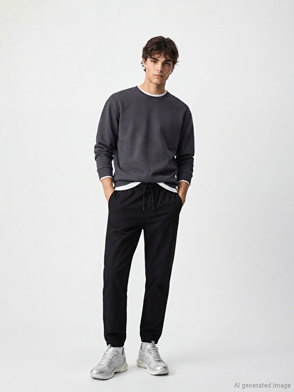 XSIDE Man BLACK Jogger Trousers
