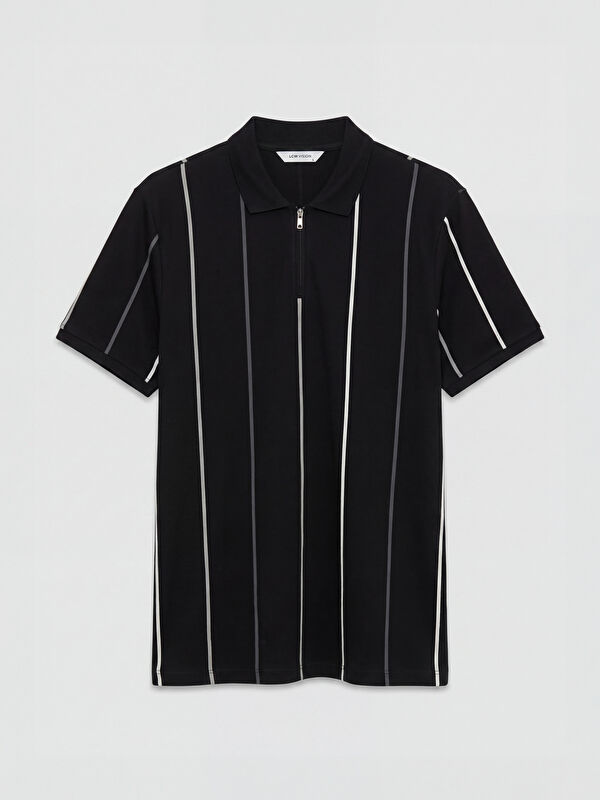 LCW Vision Polo Yaka Çizgili Pike Erkek Tişört