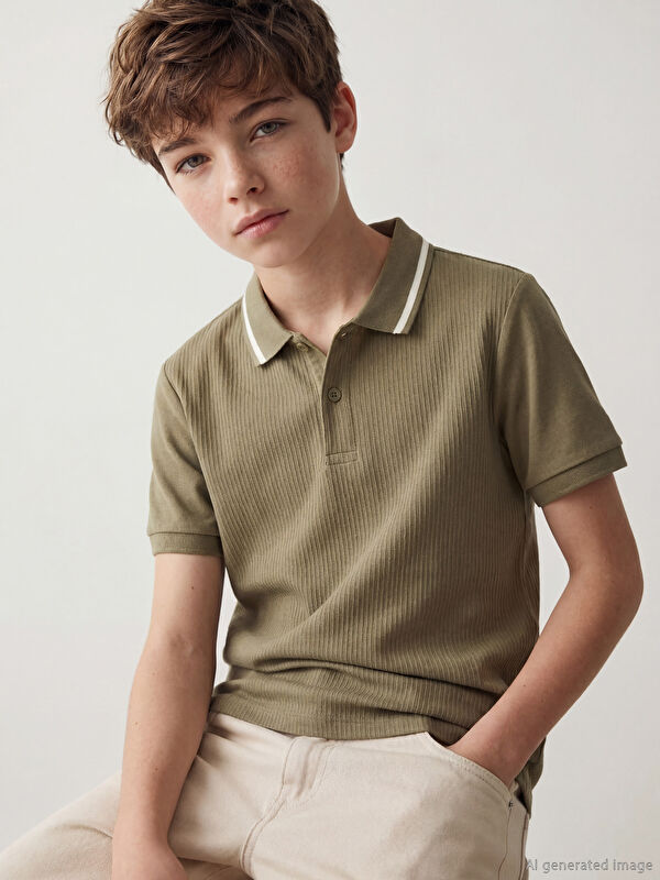 LCW Kids Polo Yaka Erkek Çocuk Tişört