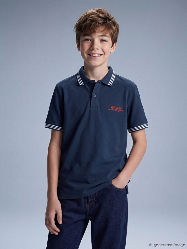 LCW Kids Polo Yaka Erkek Çocuk Tişört