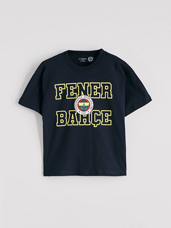 LCW Kids Bisiklet Yaka Fenerbahçe Baskılı Erkek Çocuk Tişört