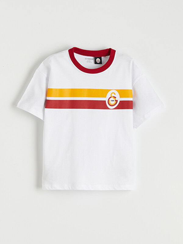 LCW Kids Bisiklet Yaka Galatasaray Baskılı Erkek Çocuk Tişört