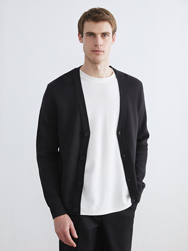 LCW Vision Standard Fit Men's Knitwear Cardigan