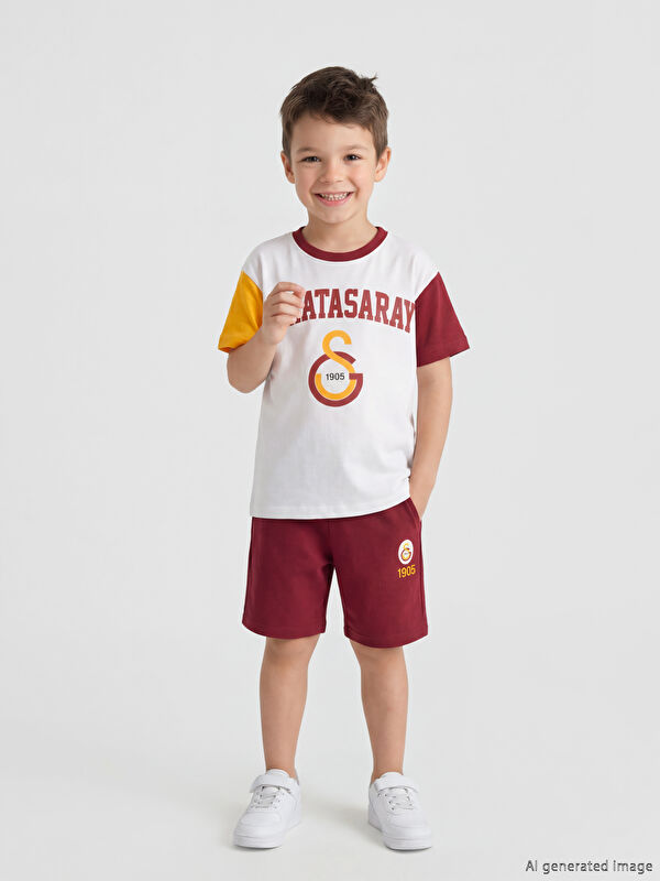 LCW Kids Galatasaray Baskılı Erkek Çocuk Şort