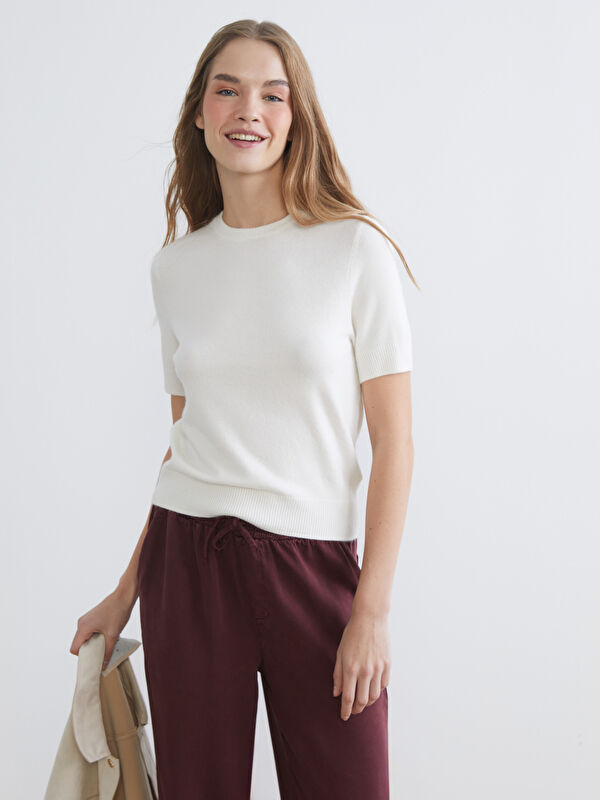 XSIDE Damen Rundhalsausschnitt Strickpullover