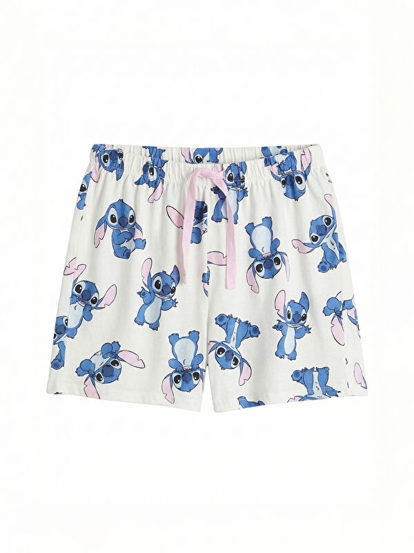 LCW Young Lilo & Stitch Baskılı Kadın Şort Pijama Altı