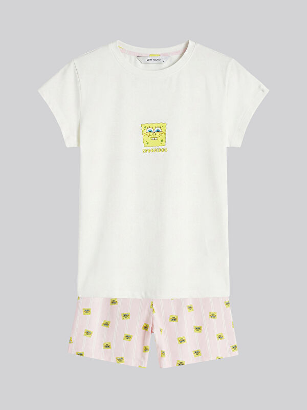 LCW Young Sünger Bob Baskılı Kadın Pijama Takım