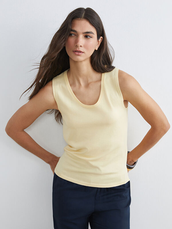 LCW EVERYDAY U Neck Women's Tricot Tank Top