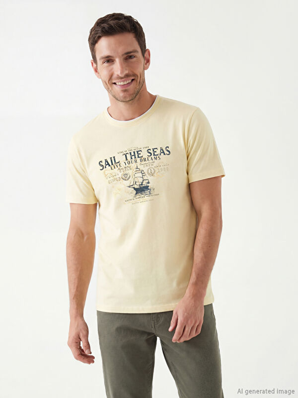 LCWAIKIKI Classic Man YELLOW T-Shirt