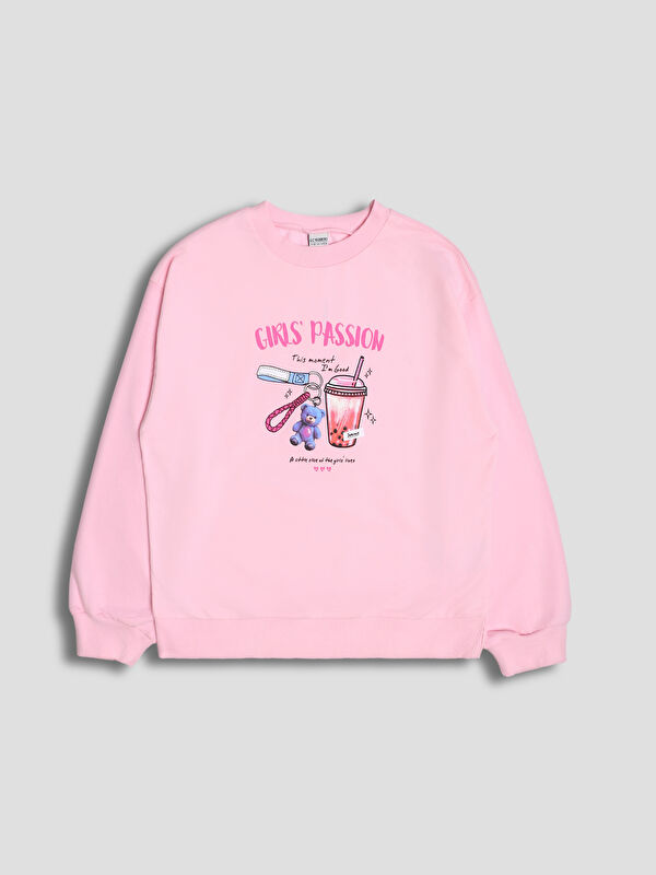 LCW Kids Sweat-shirt Col Rond pour Filles