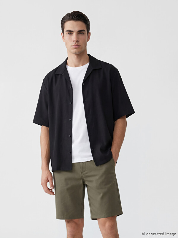 LCWAIKIKI Classic Linen Blend Men's Shorts