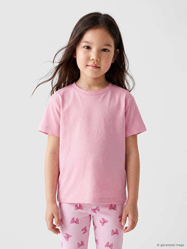 LCW Kids Crew Neck Girls' T-Shirt