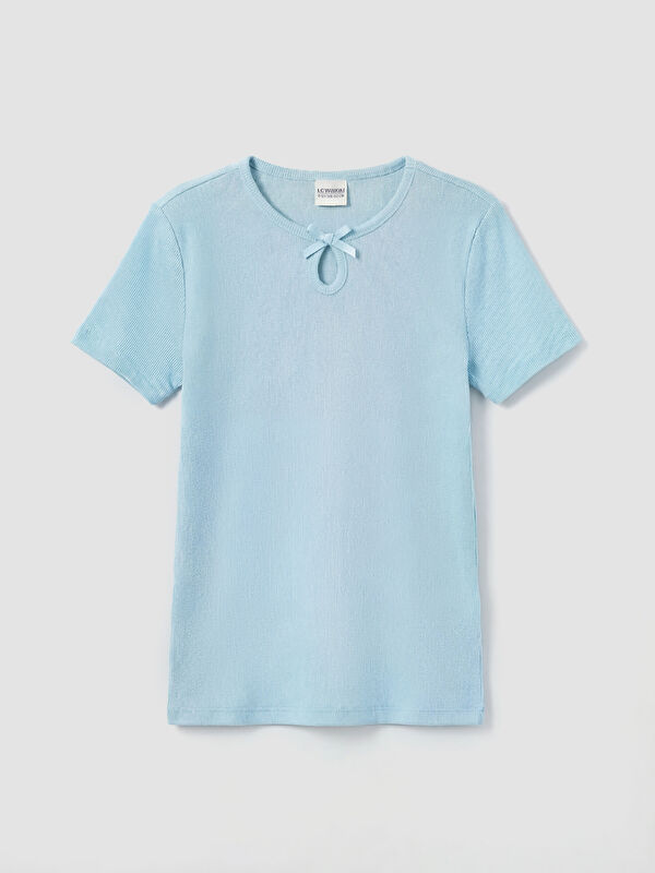 LCW Kids Girls' T-shirt with Bow Detail