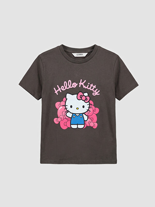 LCW Kids Crew Neck Hello Kitty Printed Girls' T-Shirt