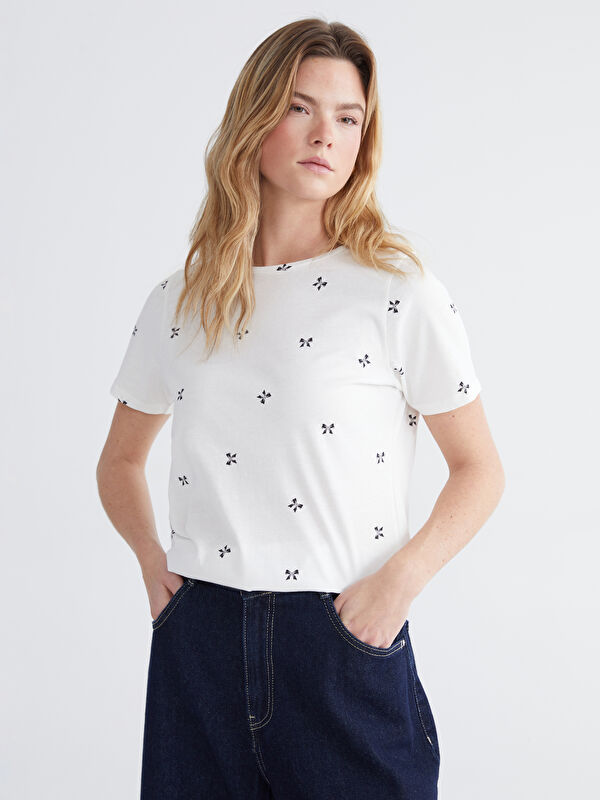 LCWAIKIKI Basic T-Shirt mit Schleifenmotiv