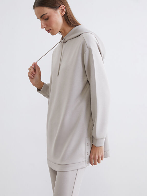LCW EVERYDAY Hooded Soft Touch Women's Sweatshirt Tunic
