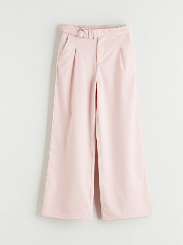 LCW Kids Belt Detailed Girls' Trousers