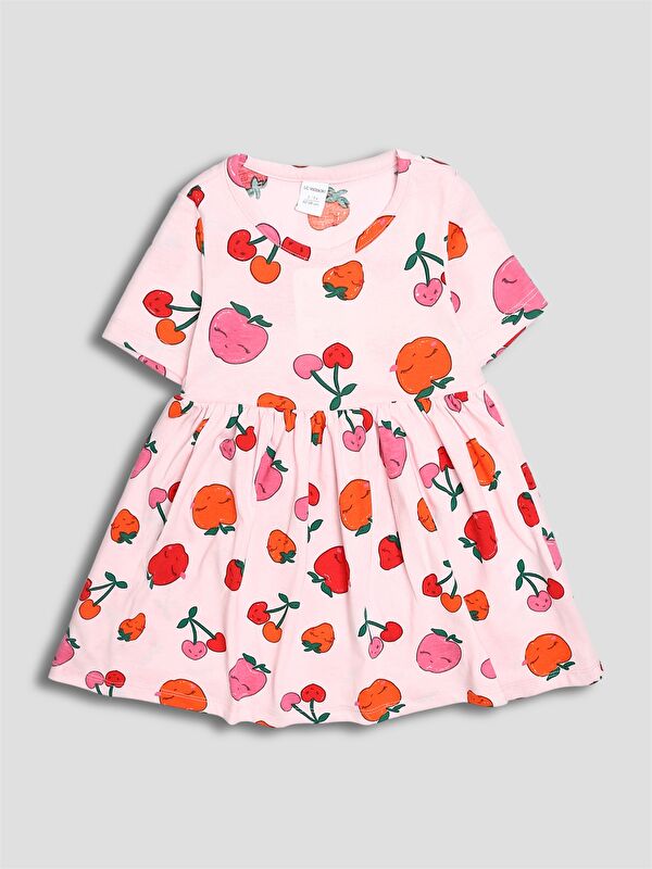 LCW Kids فستان وردى فتاة