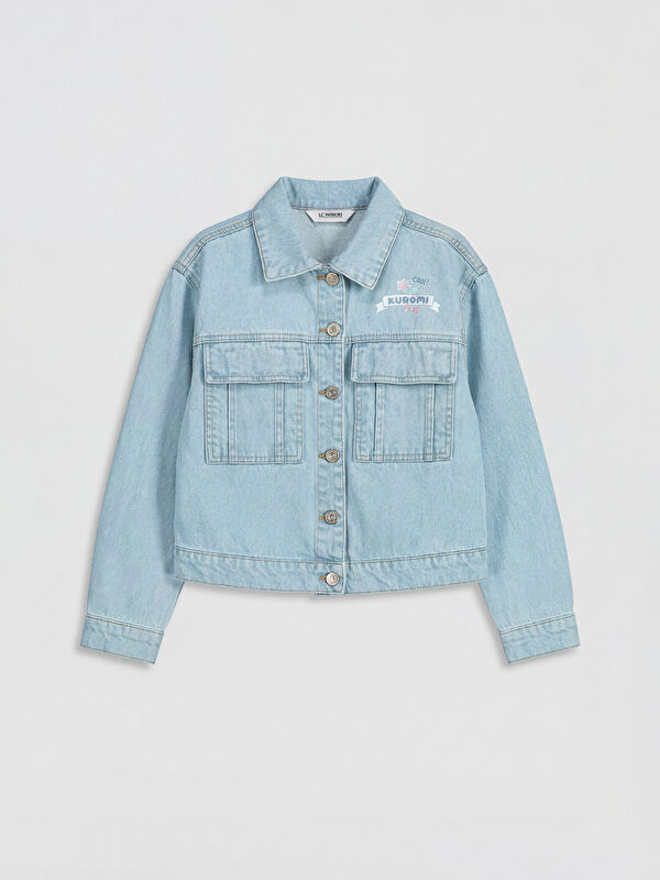 LCW Kids Kuromi Printed Girls' Jean Jacket