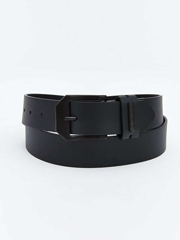 LCW ACCESSORIES Leather Look Men's Belt