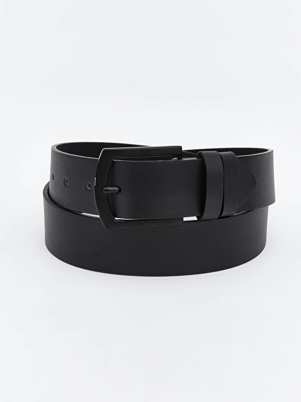 LCW ACCESSORIES Leather Look Men's Belt