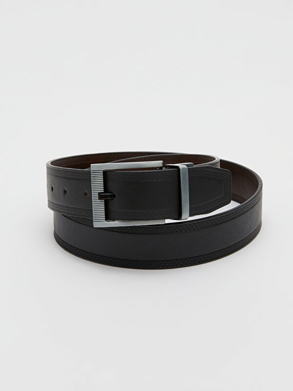 LCW ACCESSORIES Leather Look Men's Belt