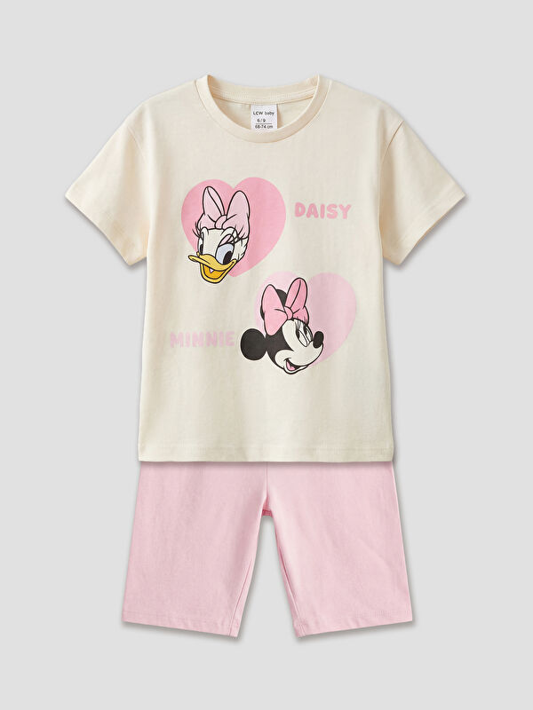 LCW baby تيشورت وسروال بطبعة Minnie Mouse لبنات صغار