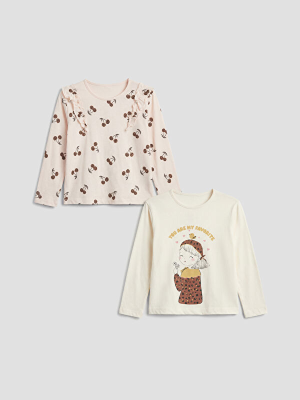 LCW Kids Girl ECRU T-Shirt