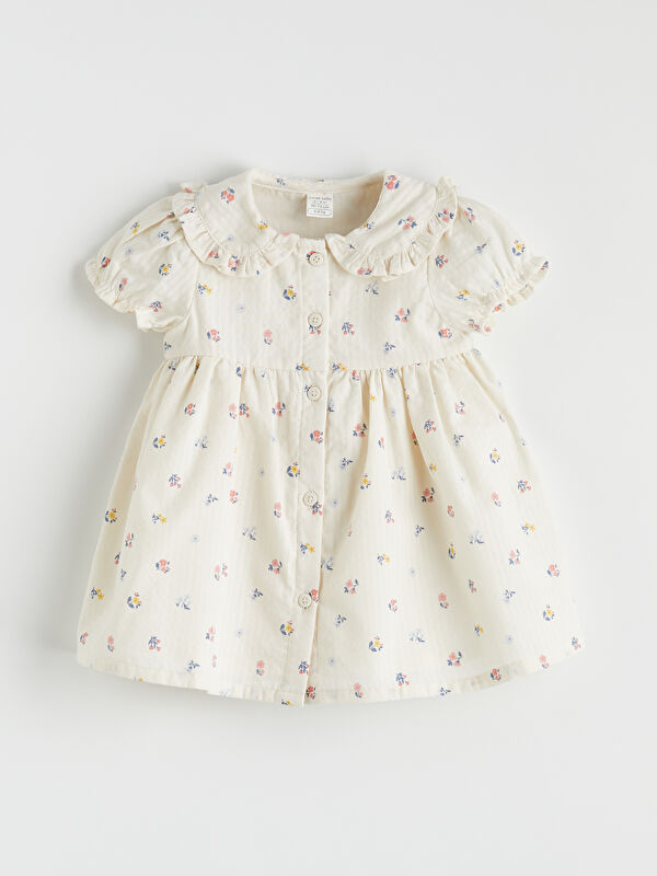 LCW baby Frilled Peter Pan Collar Baby Girl Dress