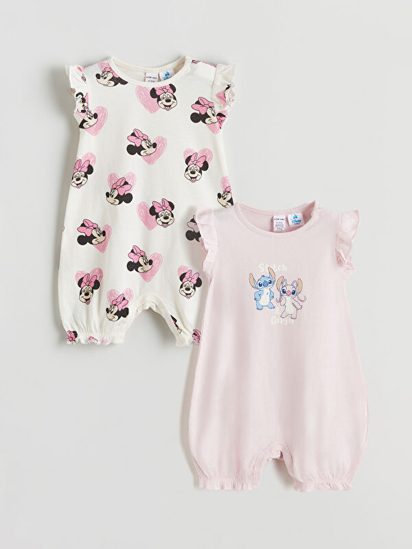 LCW baby Two-piece ruffled baby girl romper.